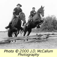 Two troopers take a jump